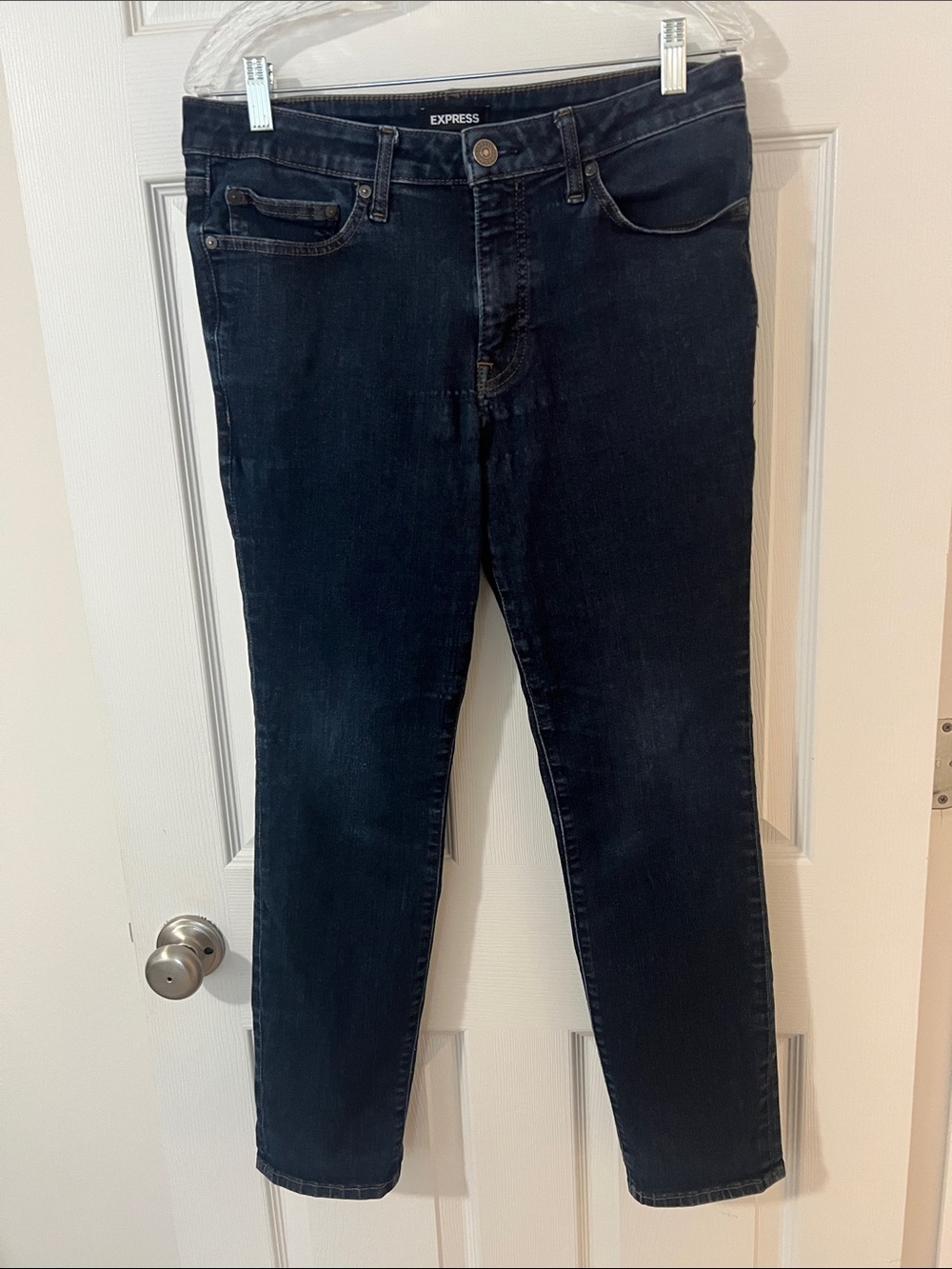 Express Skinny Jeans in Dark Blue Indigo